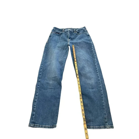 Old Navy Blue Sky Hi- Straight Secret Smooth Pocket High Rise Jean Size 6 - Picture 2 of 7